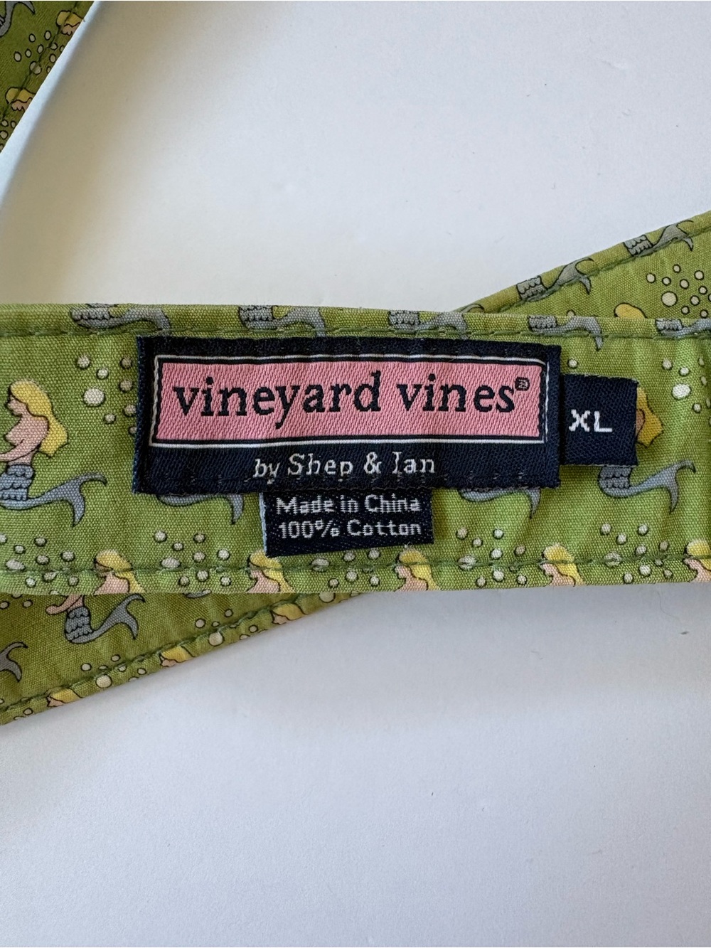 Vineyard Vines Green Ribbon D-ring Belt Mermaid Novelty XL Cotton Boat Resort - Picture 4 of 6